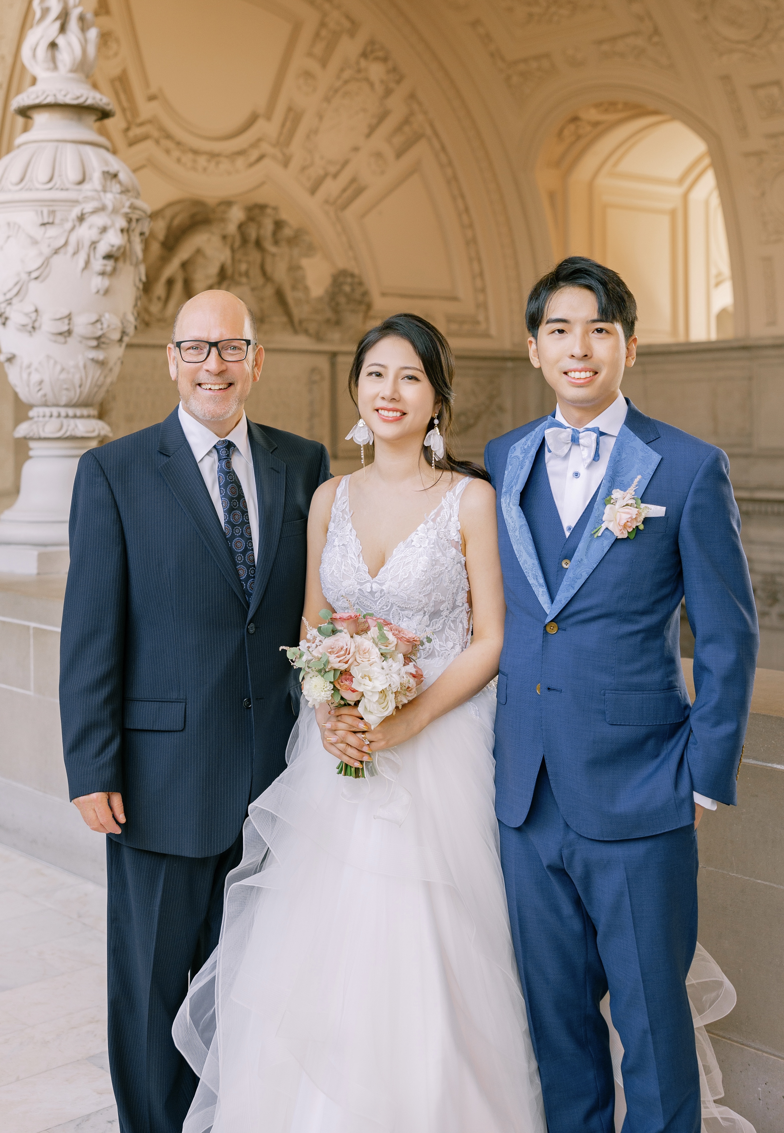 Howard with Bride and Groom