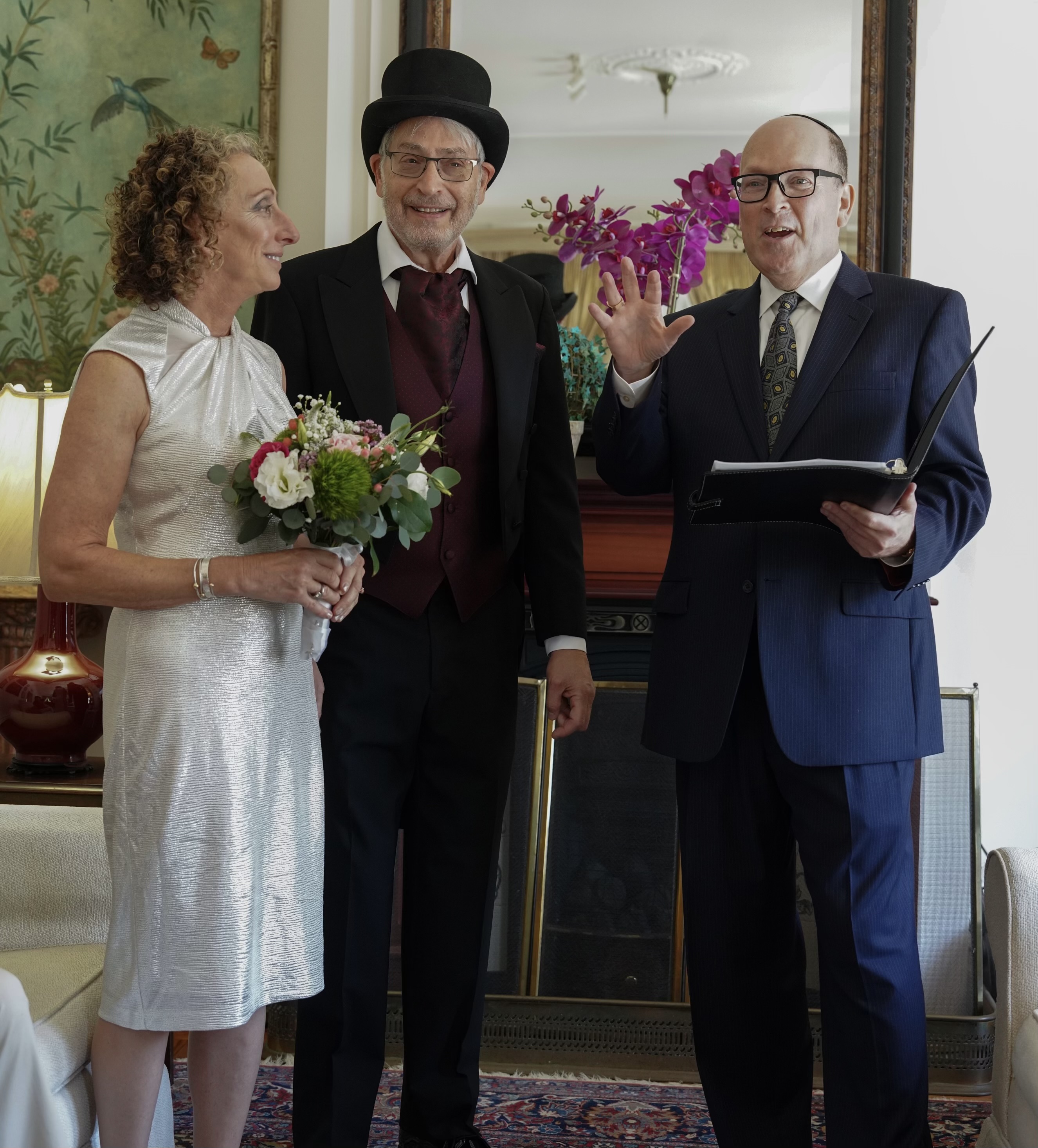 Howard with Bride and Groom